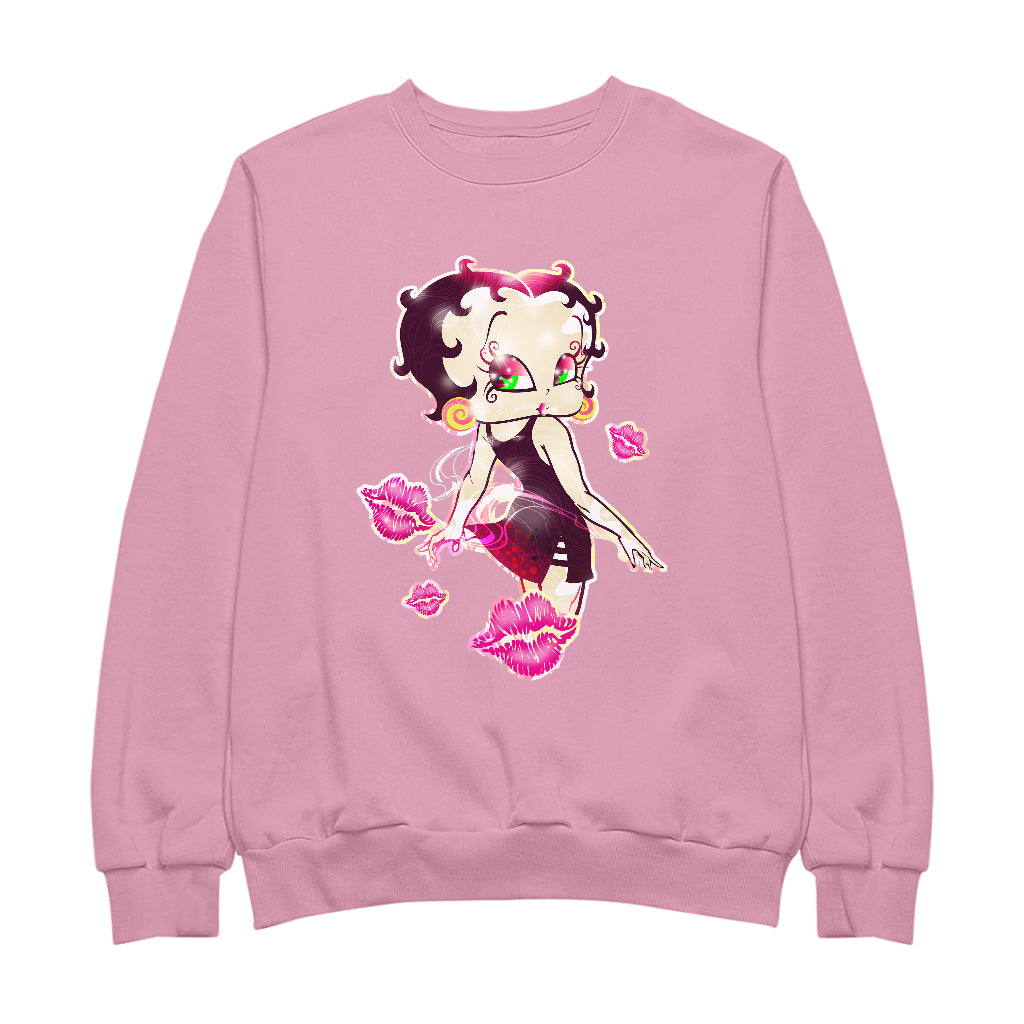 Betty Boop Blowing Shiny Kisses Men's Sweatshirt