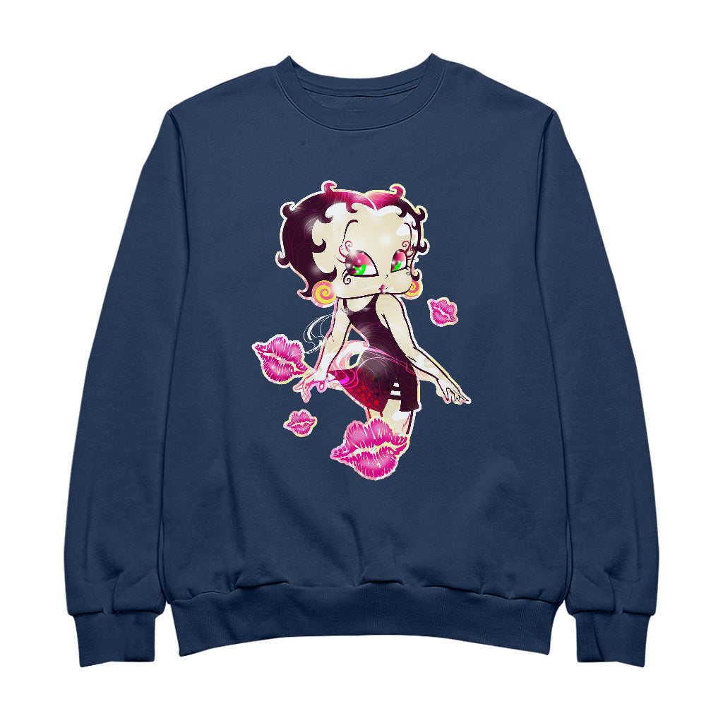 Betty Boop Blowing Shiny Kisses Men's Sweatshirt