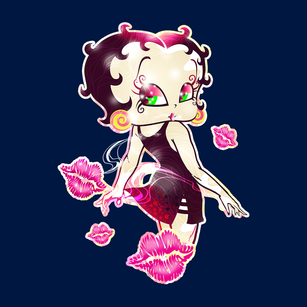 Betty Boop Blowing Shiny Kisses Kids Hooded Sweatshirt