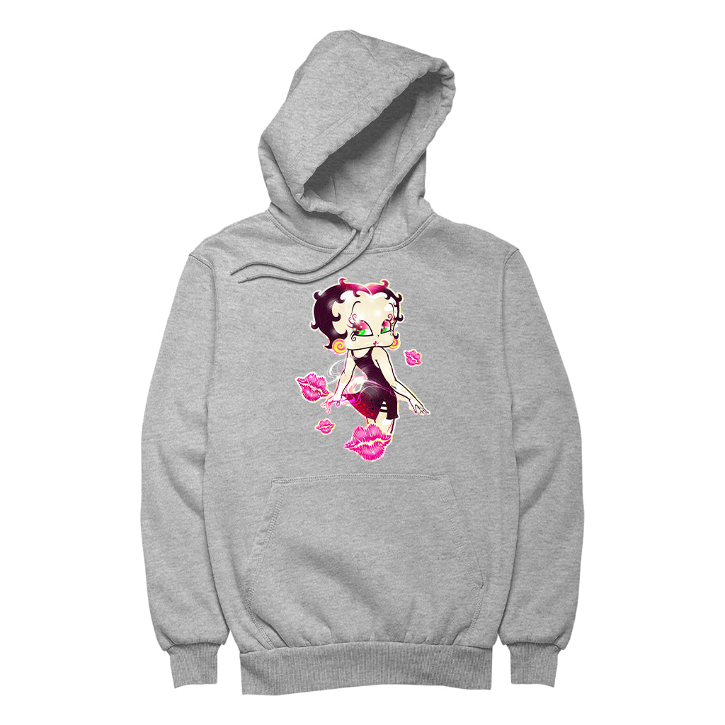Betty Boop Blowing Shiny Kisses Women's Hooded Sweatshirt
