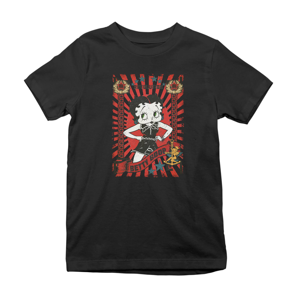 Betty Boop Revolution Poster Style Kids T-Shirt