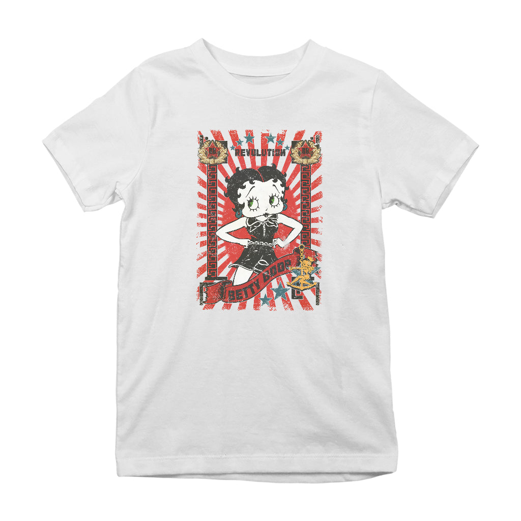 Betty Boop Revolution Poster Style Kids T-Shirt
