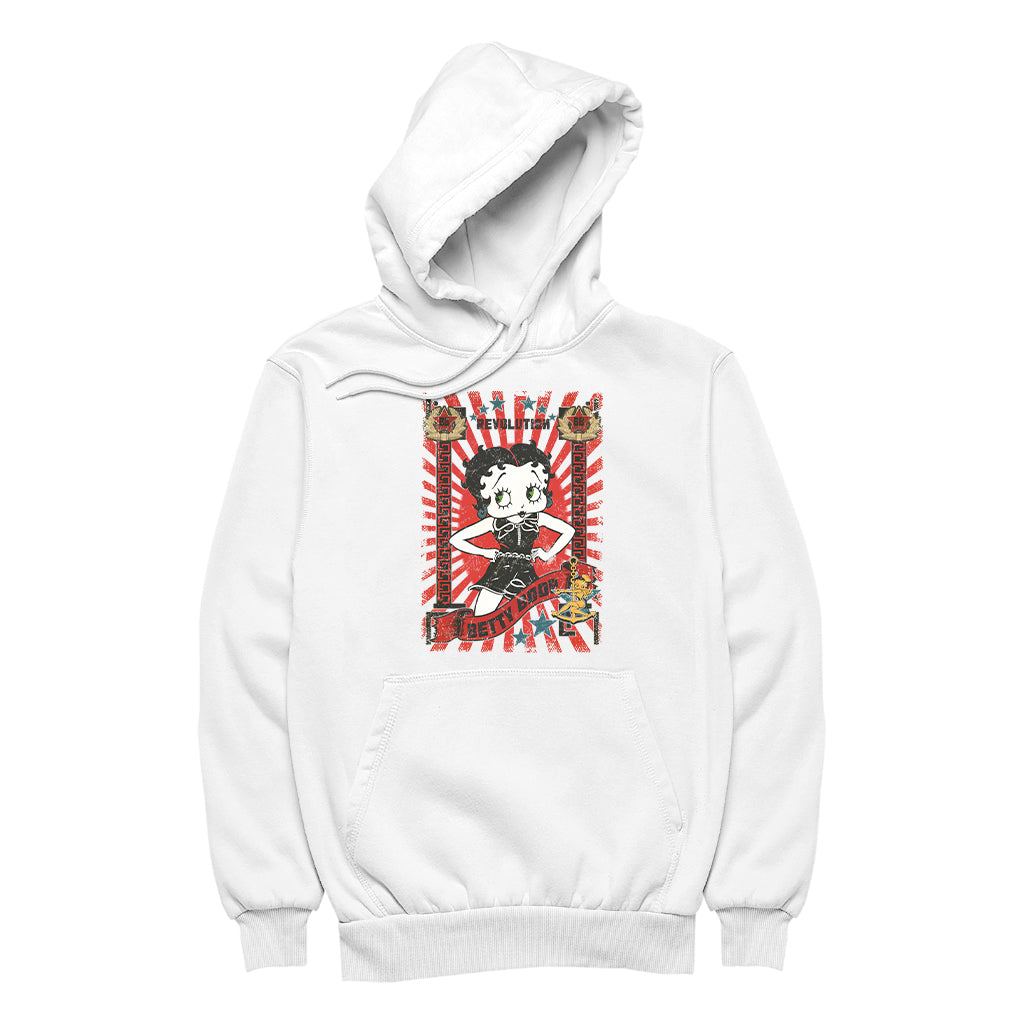 Betty Boop Revolution Poster Style Men's Hooded Sweatshirt
