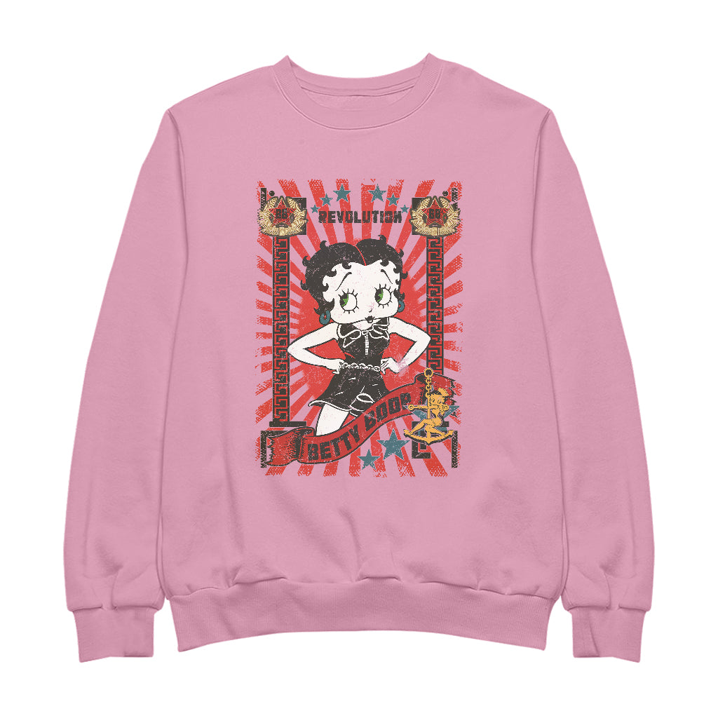 Betty Boop Revolution Poster Style Men's Sweatshirt
