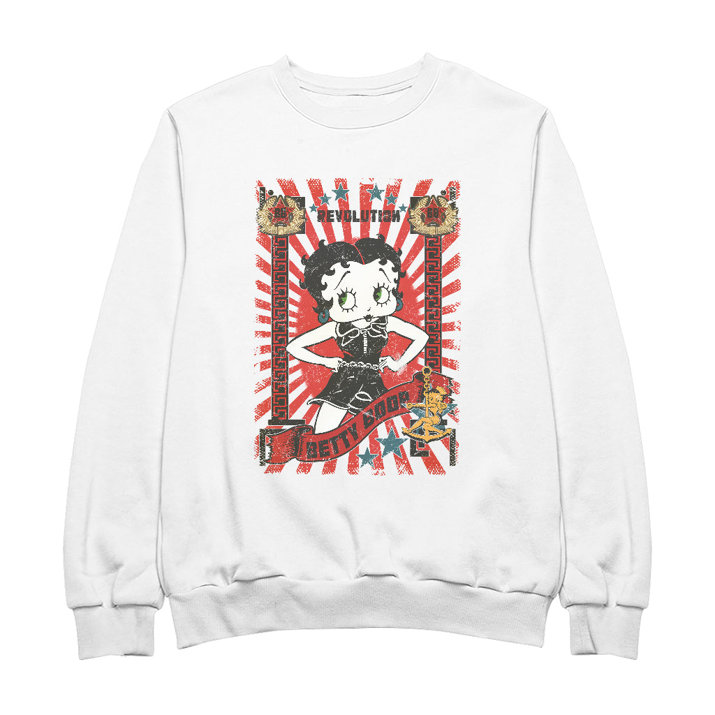 Betty Boop Revolution Poster Style Men's Sweatshirt