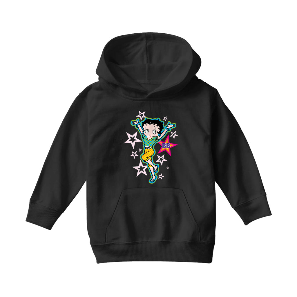 Betty Boop Polka Dots and Stars Kids Hooded Sweatshirt
