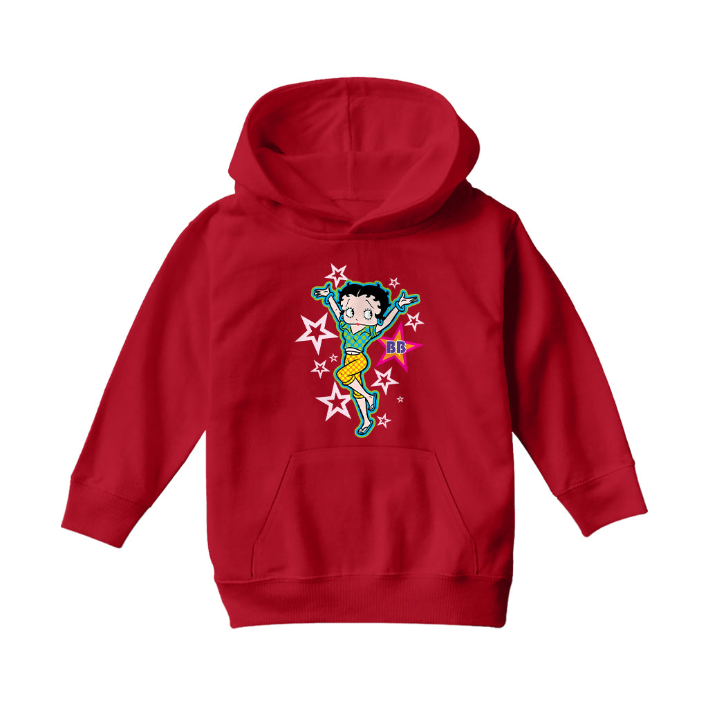 Betty Boop Polka Dots and Stars Kids Hooded Sweatshirt