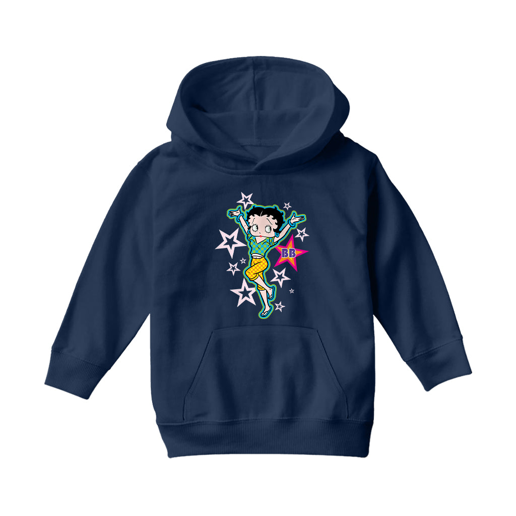 Betty Boop Polka Dots and Stars Kids Hooded Sweatshirt