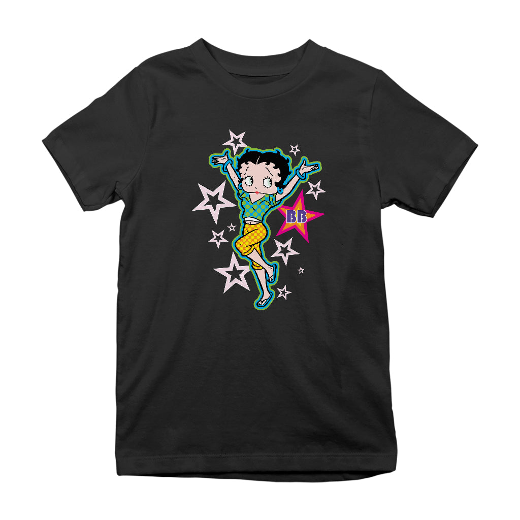 Betty Boop Polka Dots and Stars Kids T-Shirt