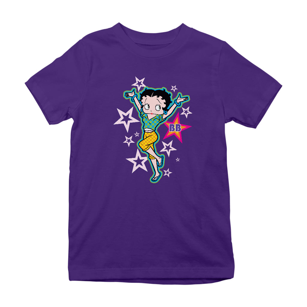 Betty Boop Polka Dots and Stars Kids T-Shirt