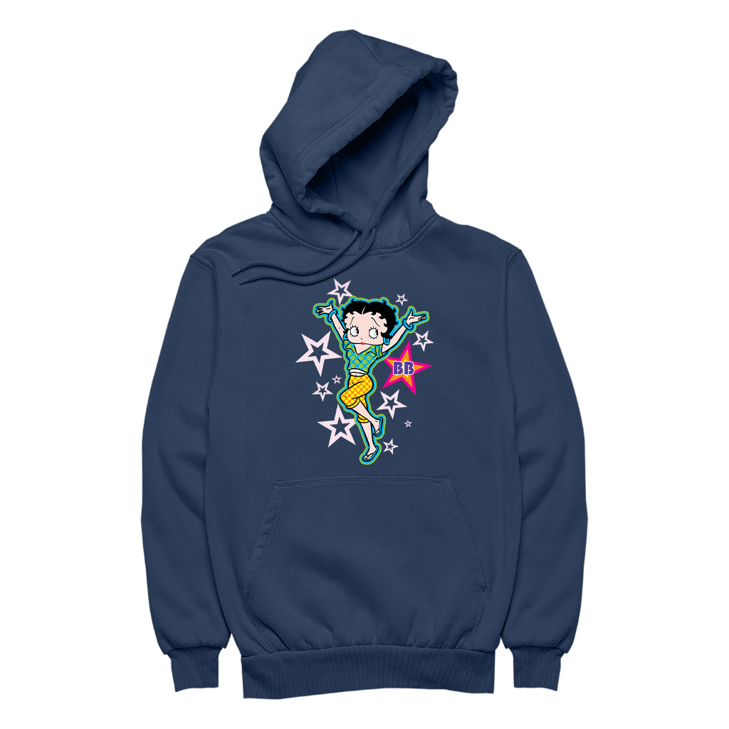 Betty Boop Polka Dots and Stars Men's Hooded Sweatshirt