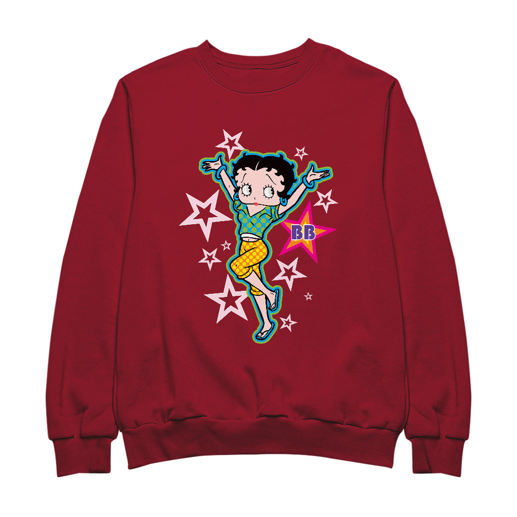 Betty Boop Polka Dots and Stars Men's Sweatshirt