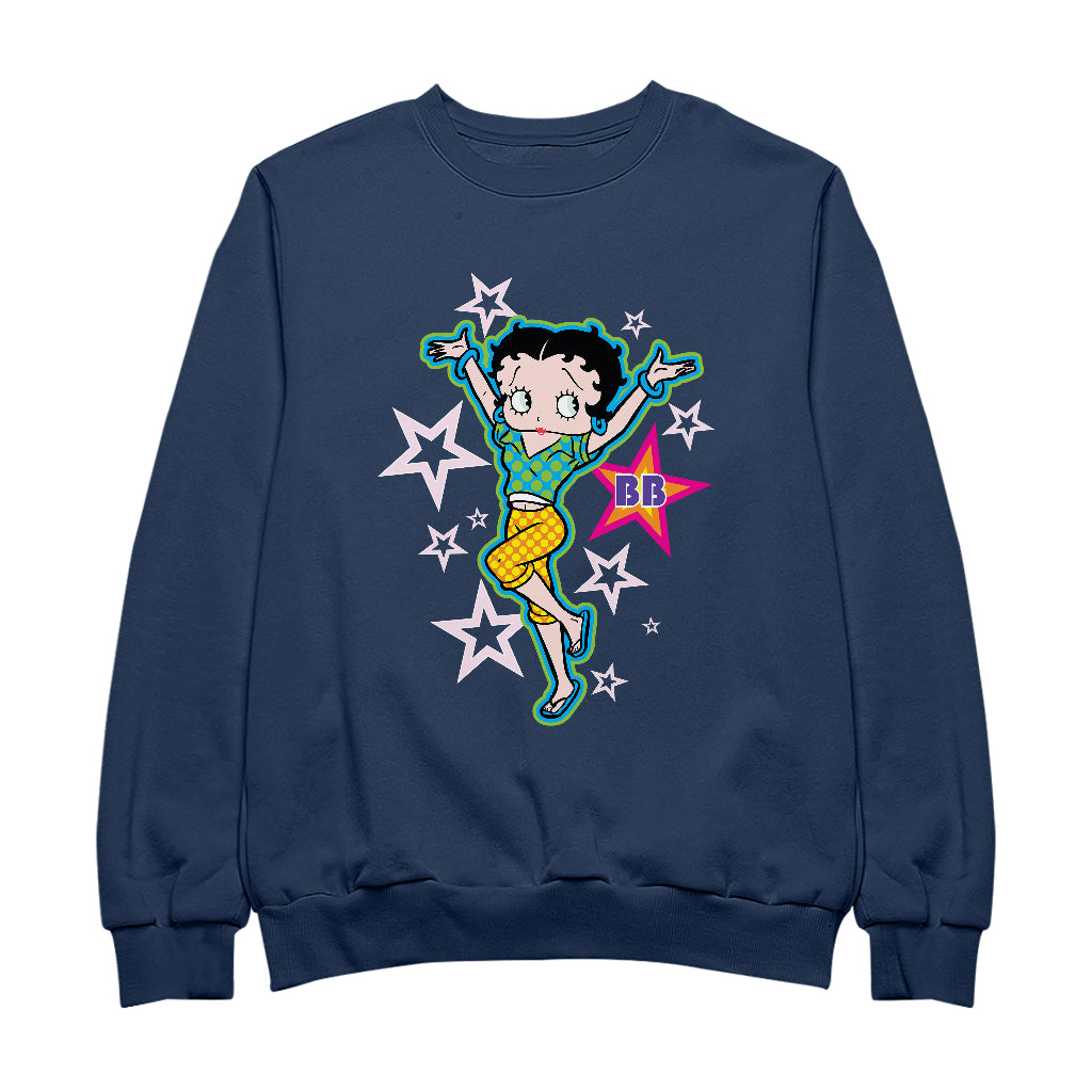 Betty Boop Polka Dots and Stars Men's Sweatshirt