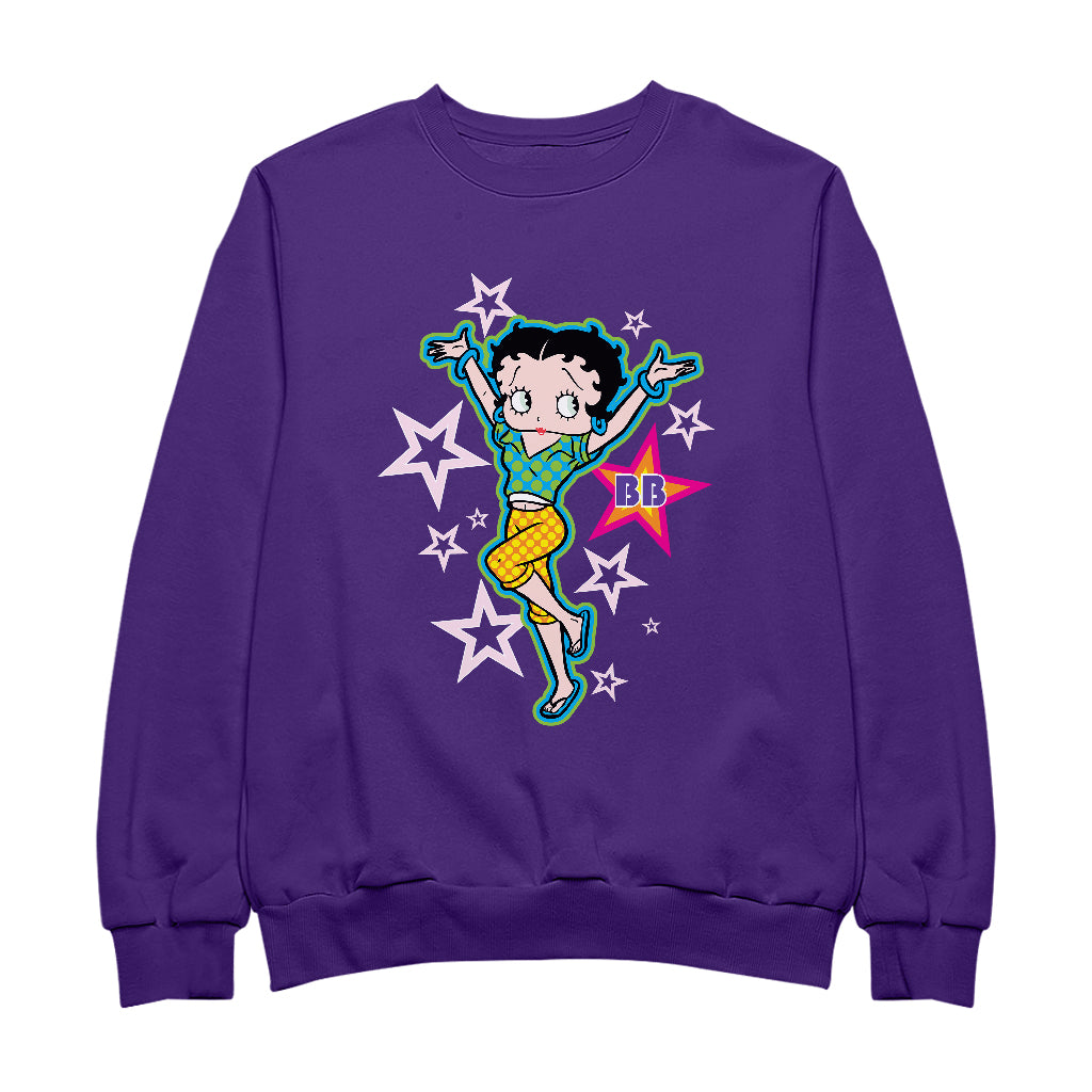 Betty Boop Polka Dots and Stars Men's Sweatshirt