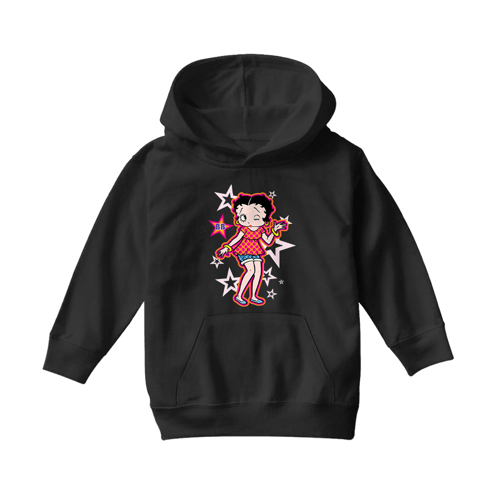 Betty Boop Espadrilles Dots and Stars Kids Hooded Sweatshirt