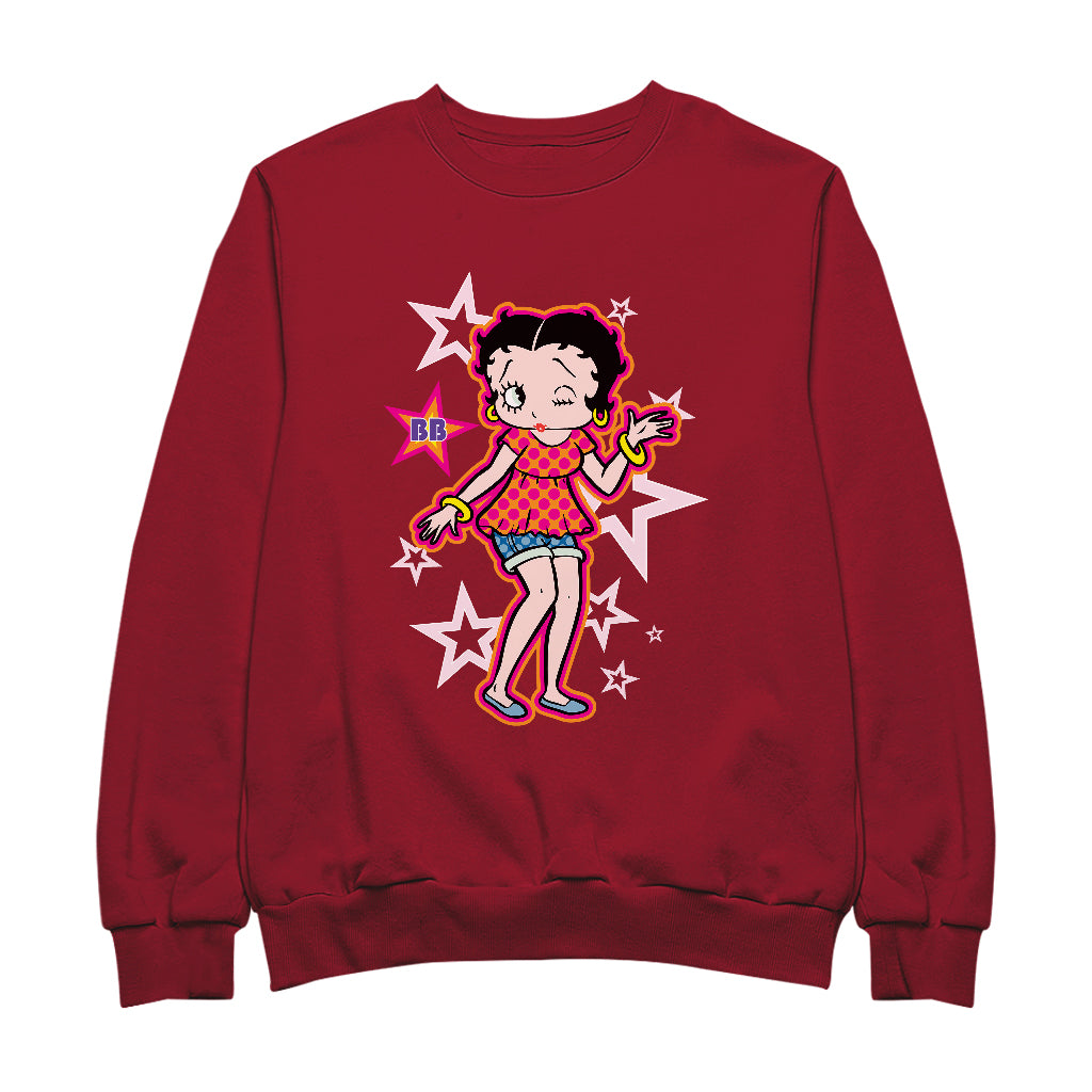 Betty Boop Espadrilles Dots and Stars Men's Sweatshirt