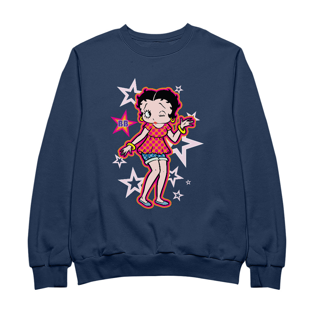 Betty Boop Espadrilles Dots and Stars Men's Sweatshirt