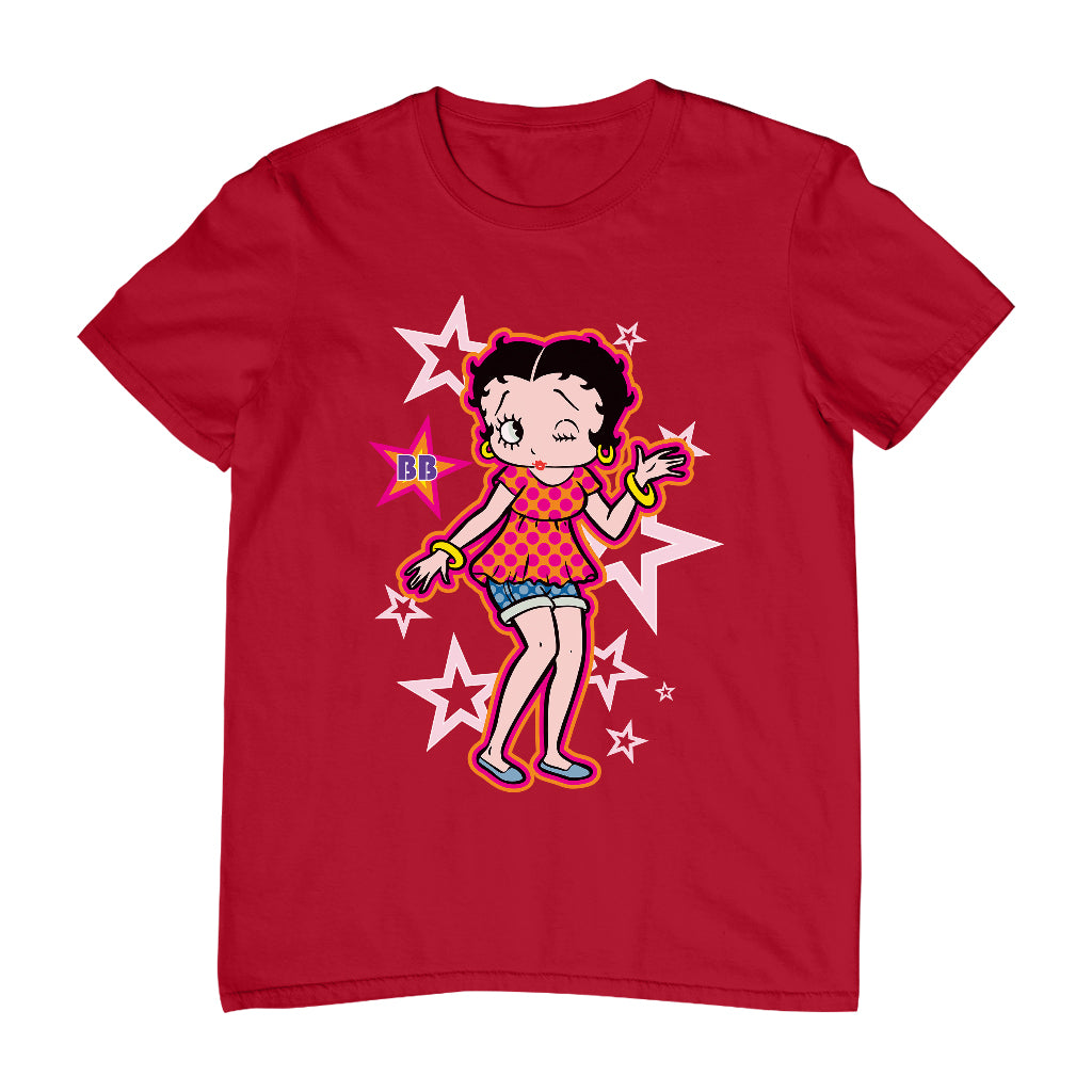 Betty Boop Espadrilles Dots and Stars Men's T-Shirt