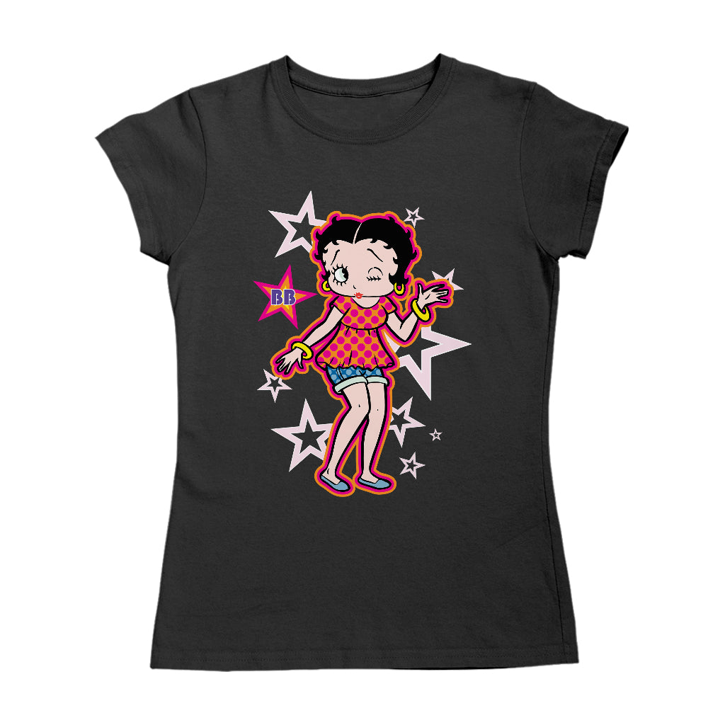 Betty Boop Espadrilles Dots and Stars Women's T-Shirt