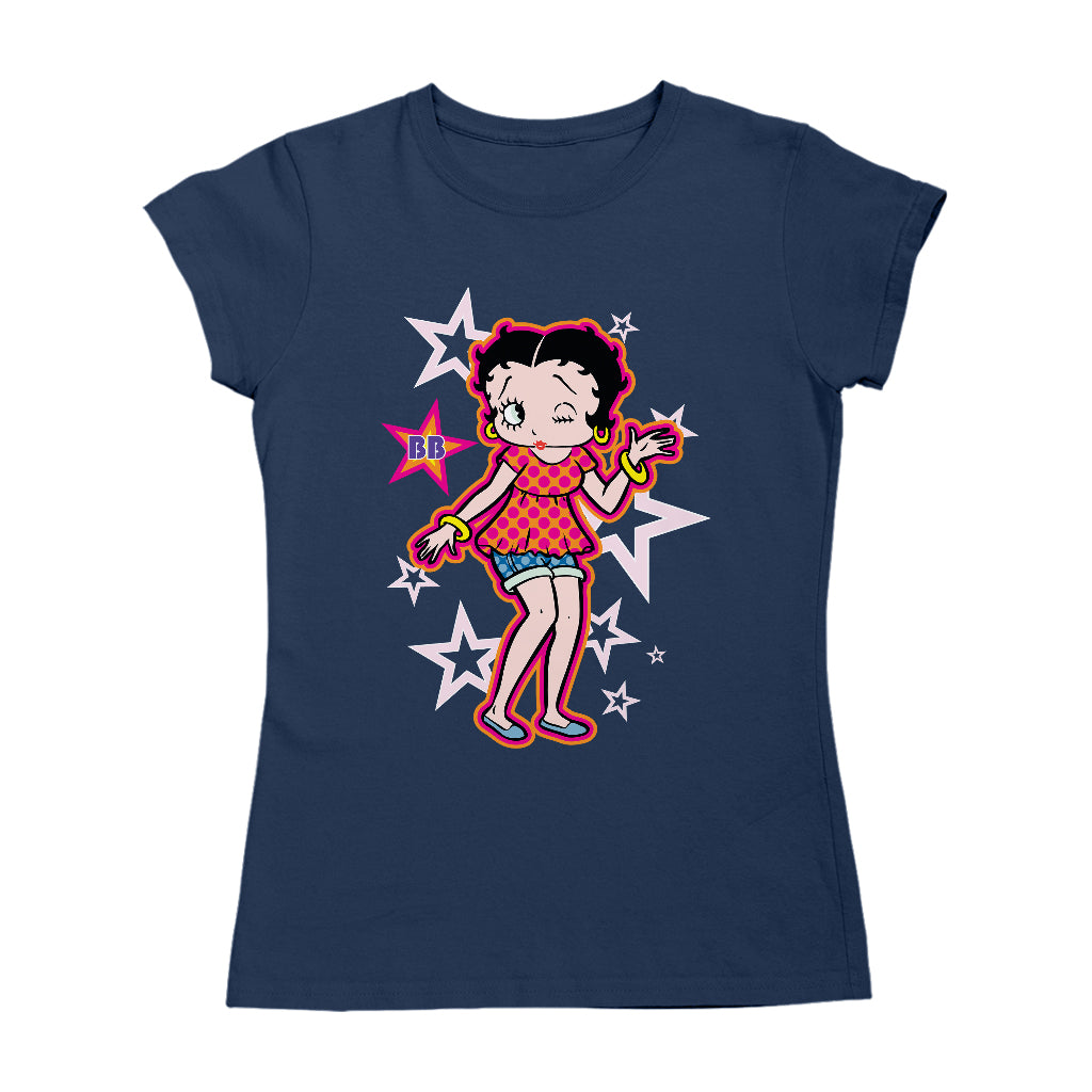 Betty Boop Espadrilles Dots and Stars Women's T-Shirt