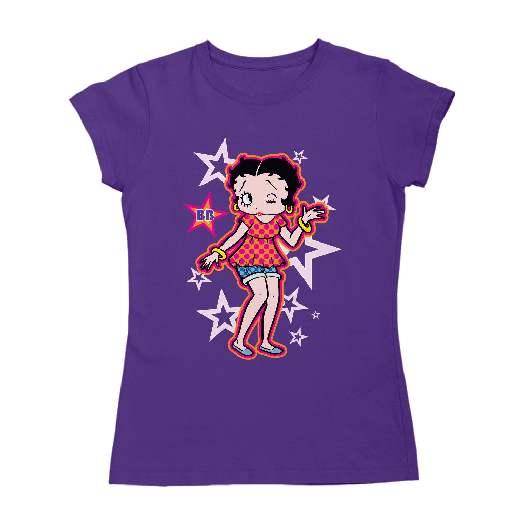 Betty Boop Espadrilles Dots and Stars Women's T-Shirt