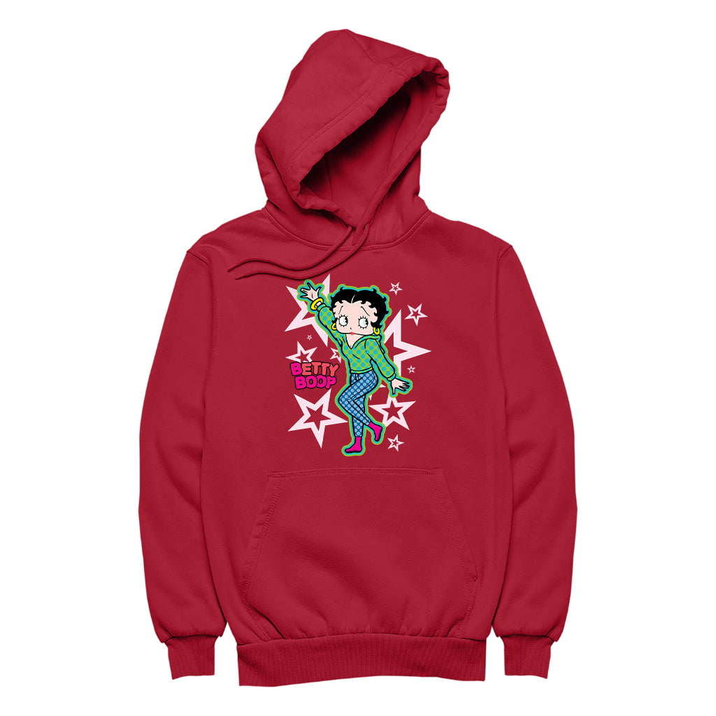 Betty Boop Green Top Stars And Dots Men's Hooded Sweatshirt