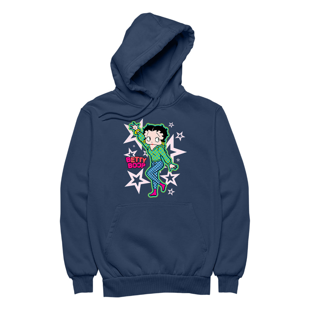 Betty Boop Green Top Stars And Dots Men's Hooded Sweatshirt