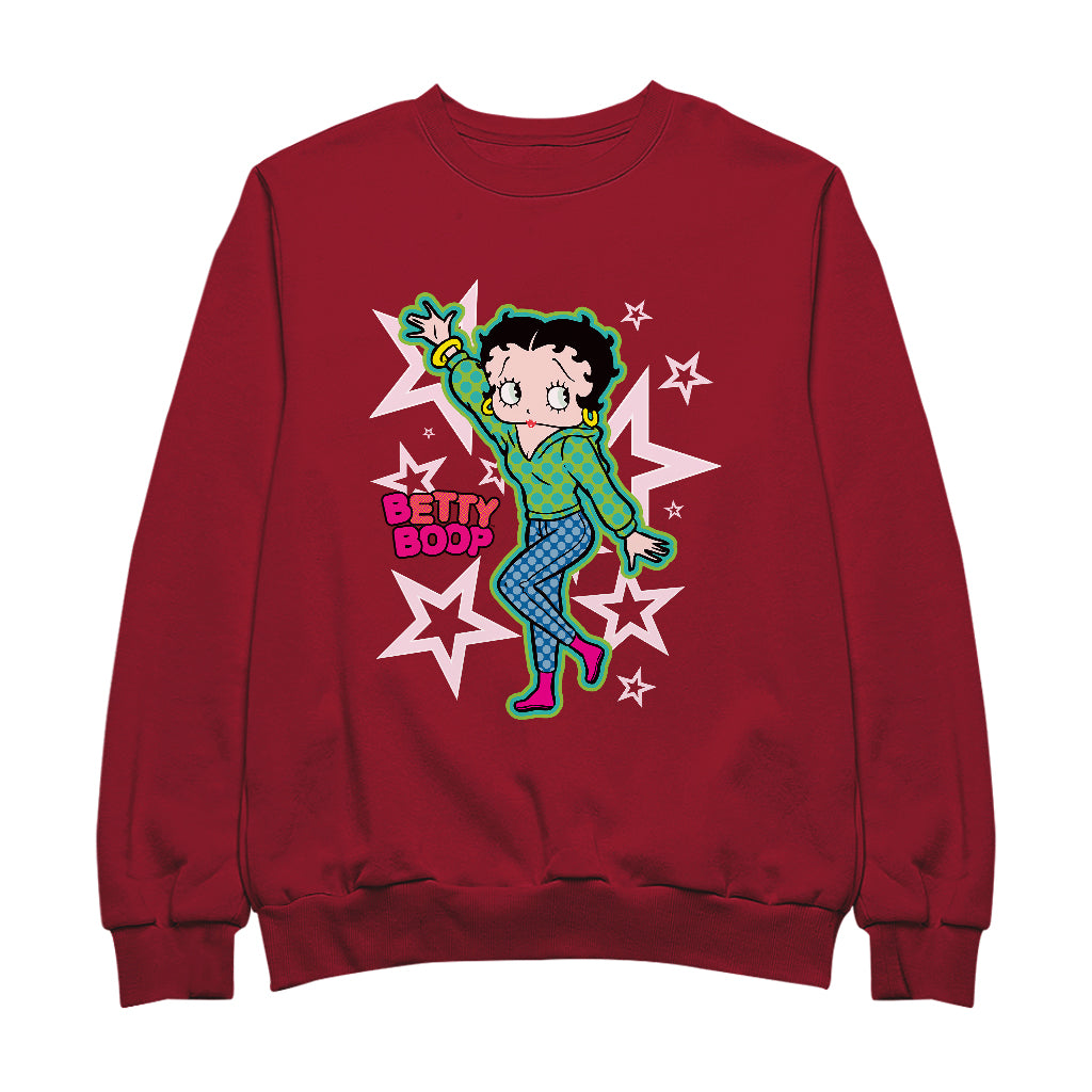 Betty Boop Green Top Stars And Dots Men's Sweatshirt