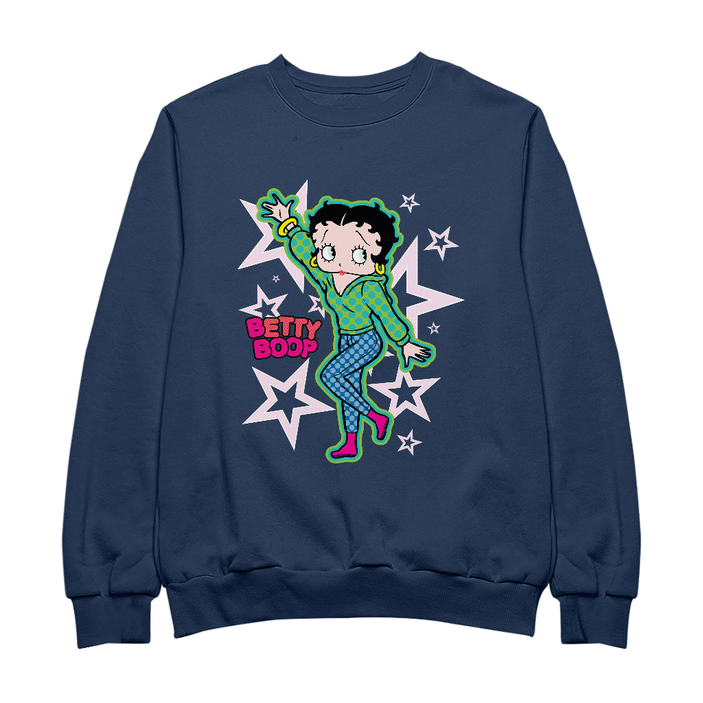 Betty Boop Green Top Stars And Dots Men's Sweatshirt