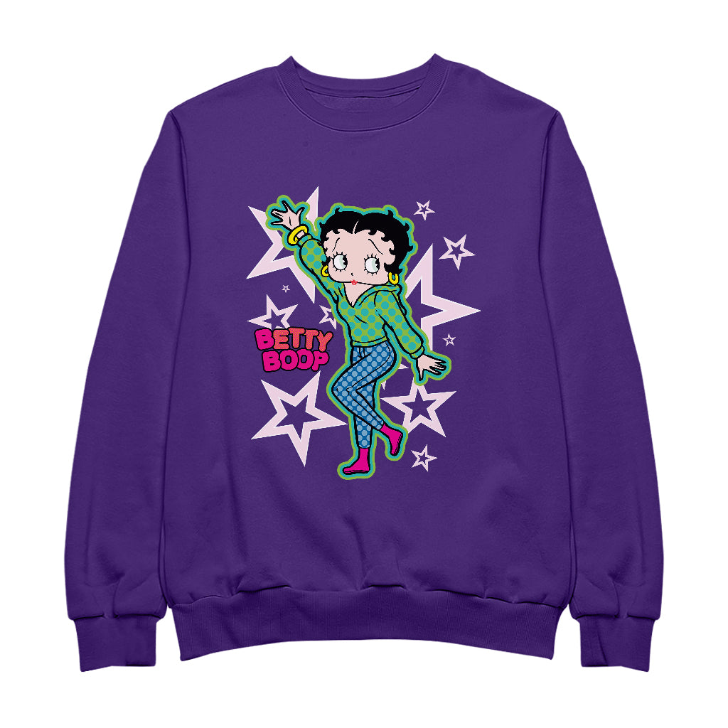 Betty Boop Green Top Stars And Dots Men's Sweatshirt