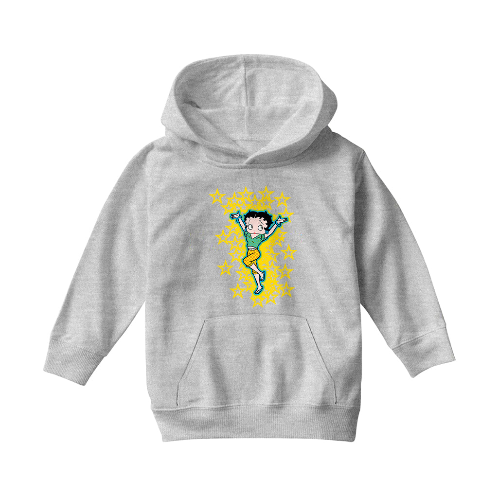 Betty Boop Gold Stars Kids Hooded Sweatshirt