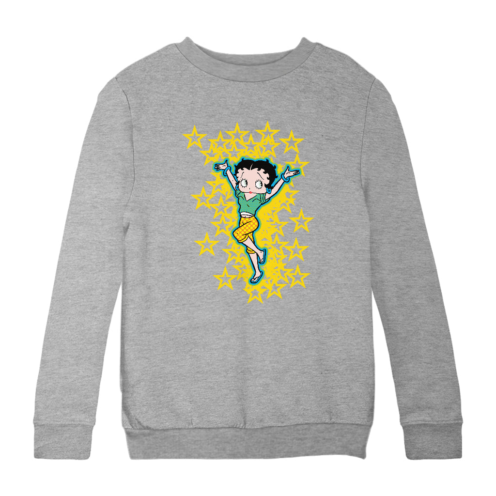 Betty Boop Gold Stars Kids Sweatshirt