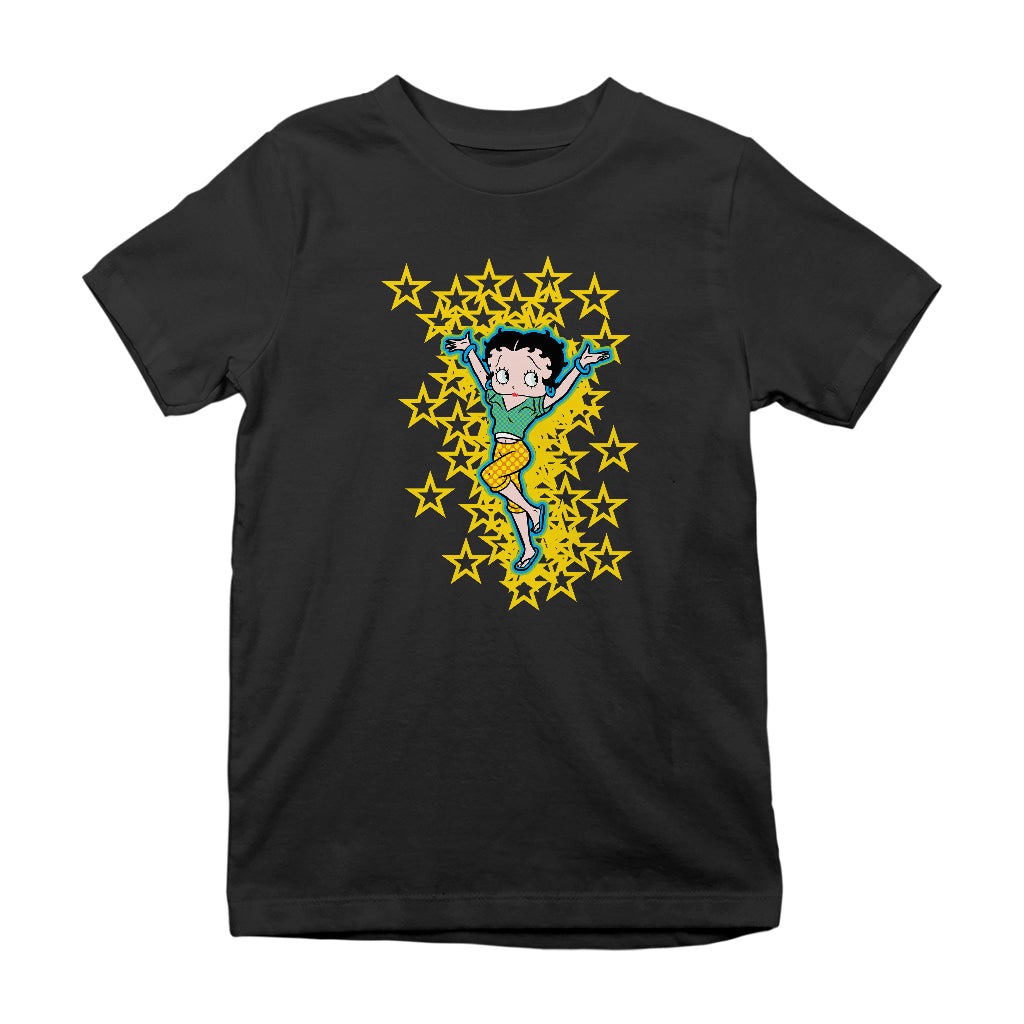 Betty Boop Gold Stars Kids T-Shirt