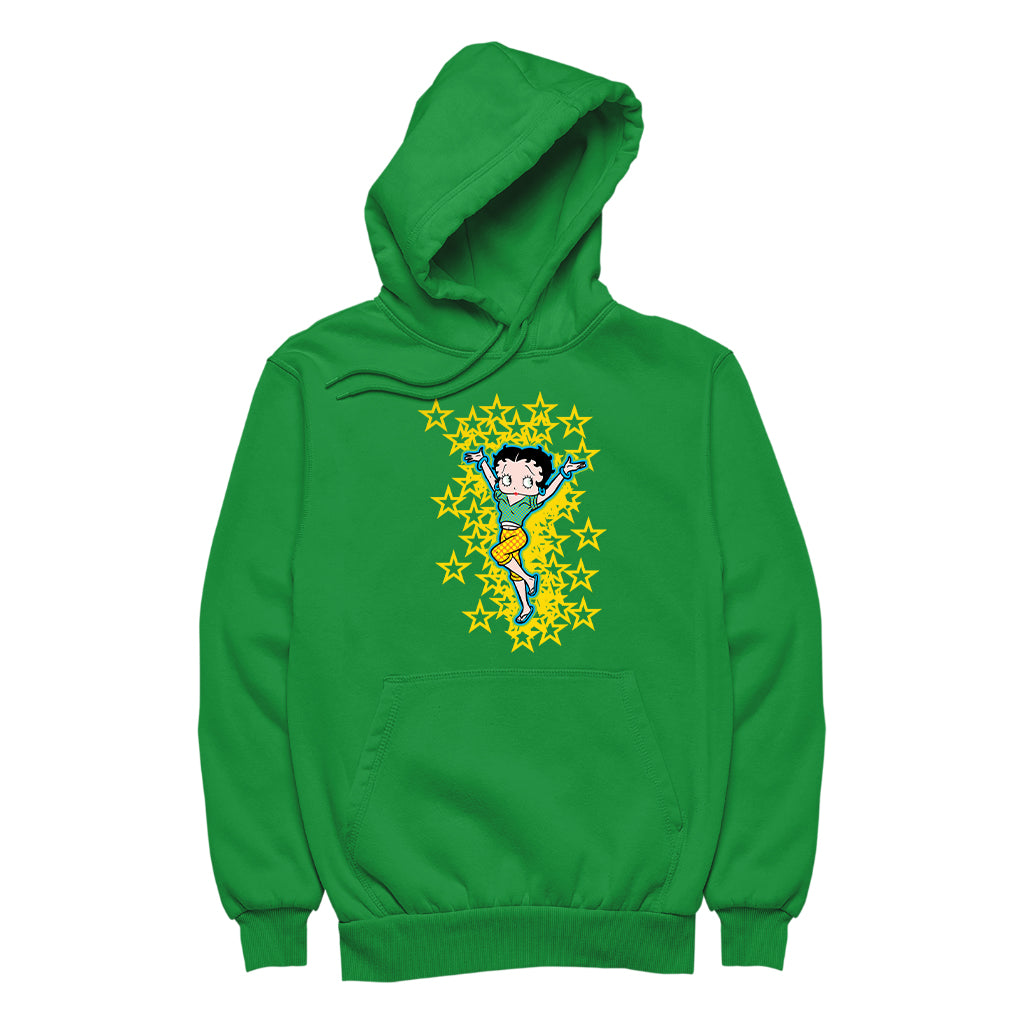 Betty Boop Gold Stars Men's Hooded Sweatshirt