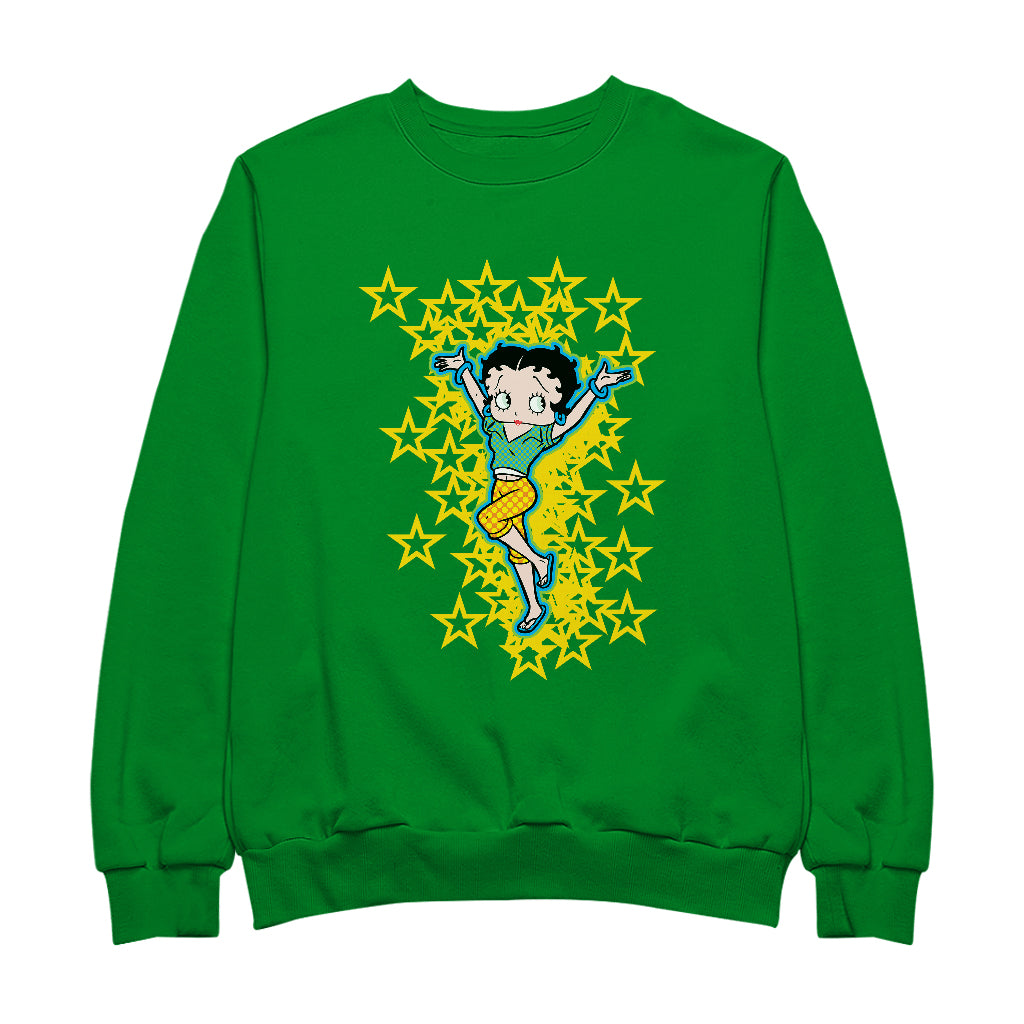 Betty Boop Gold Stars Men's Sweatshirt
