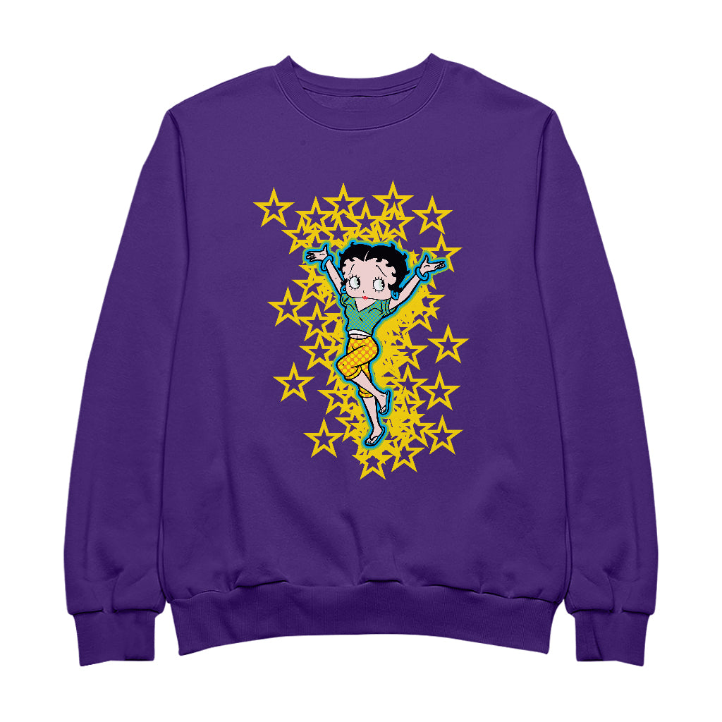 Betty Boop Gold Stars Men's Sweatshirt