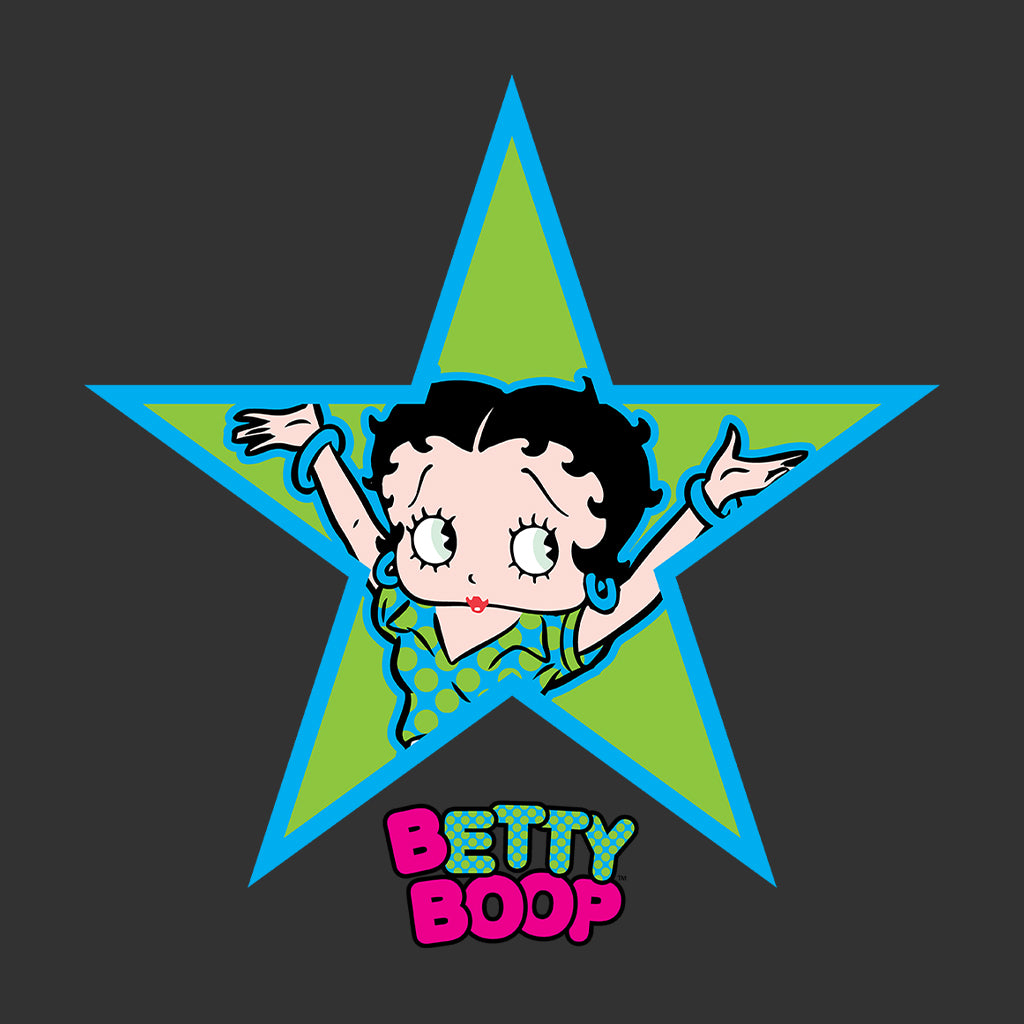 Betty Boop Green And Blue Star Kids T-Shirt