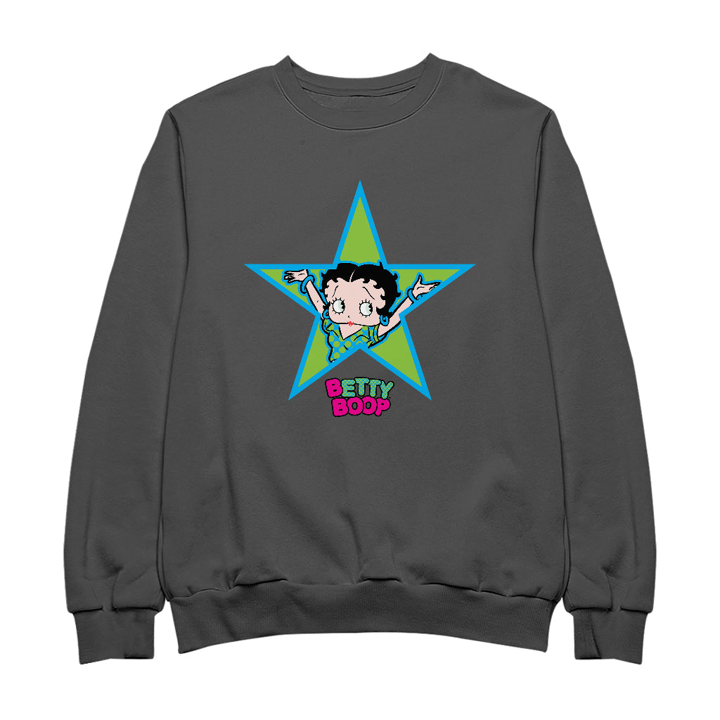 Betty Boop Green And Blue Star Men's Sweatshirt