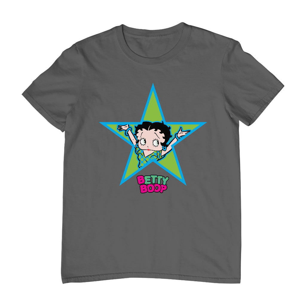 Betty Boop Green And Blue Star Men's T-Shirt