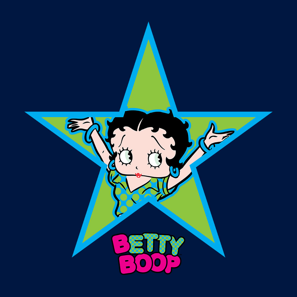 Betty Boop Green And Blue Star Kids T-Shirt
