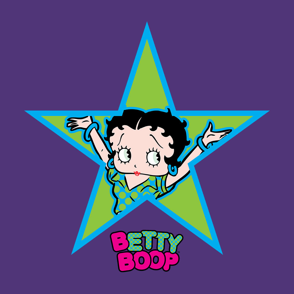 Betty Boop Green And Blue Star Kids T-Shirt