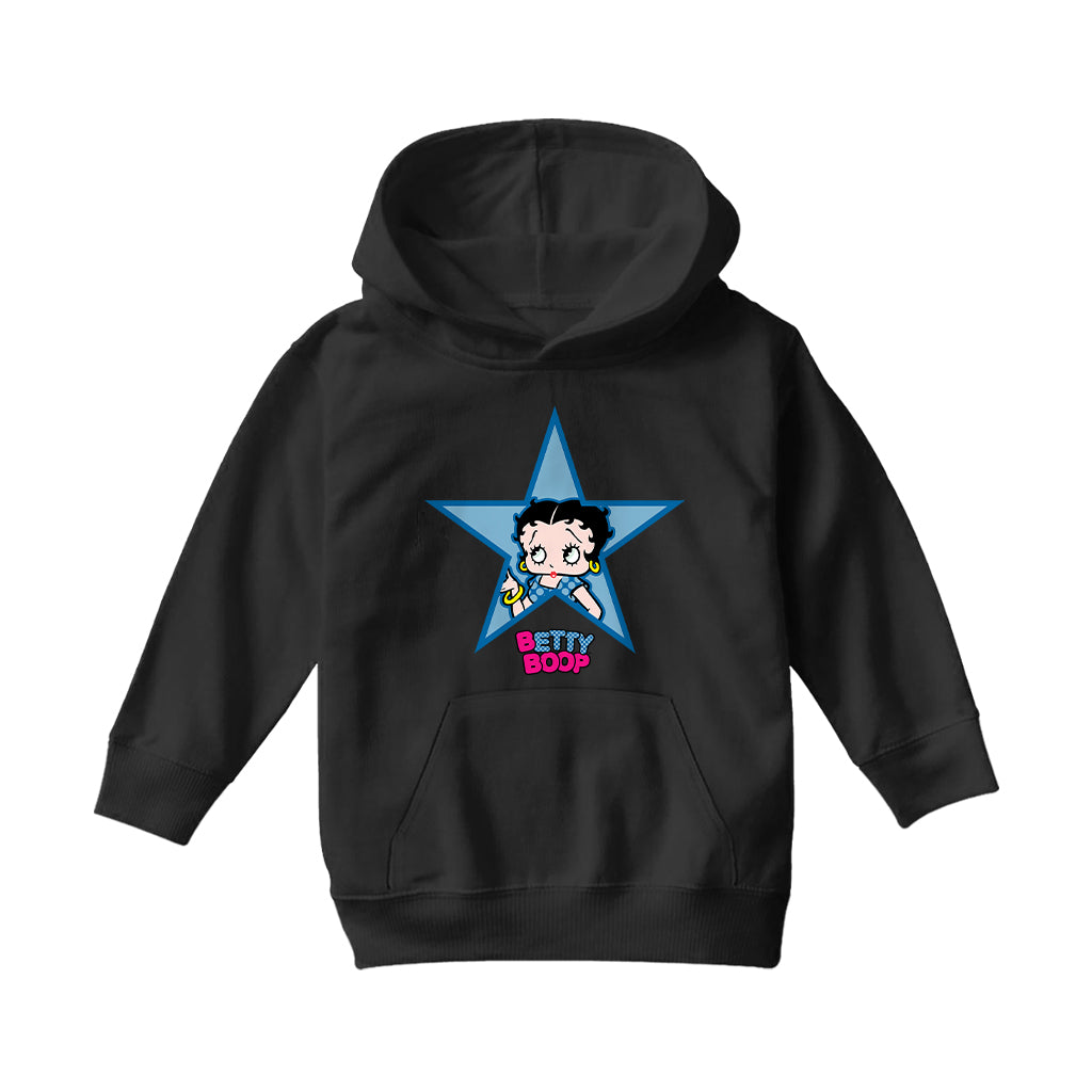 Betty Boop Big Blue Star Kids Hooded Sweatshirt
