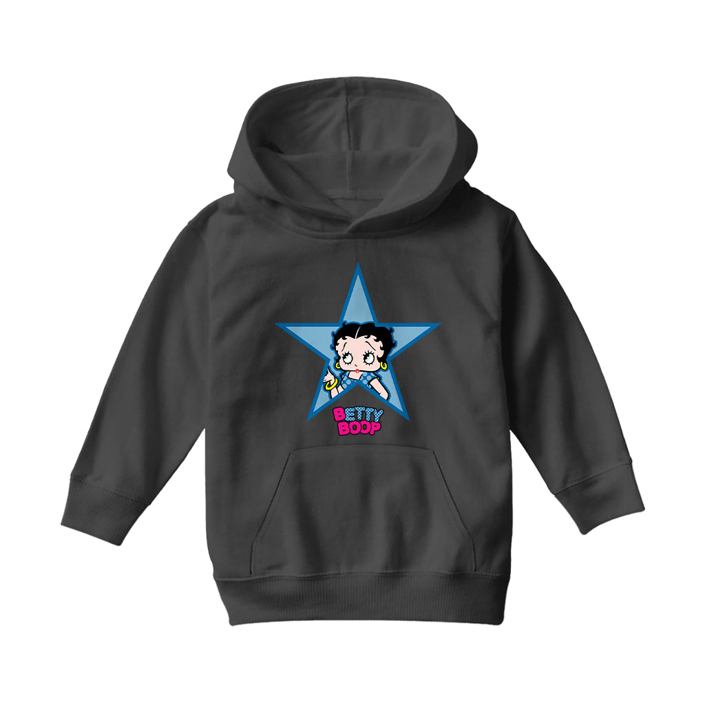Betty Boop Big Blue Star Kids Hooded Sweatshirt