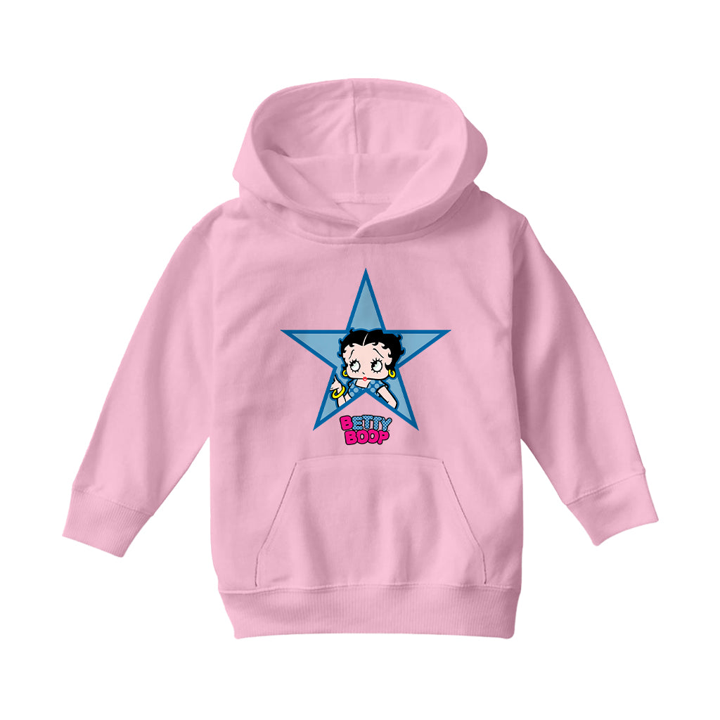 Betty Boop Big Blue Star Kids Hooded Sweatshirt
