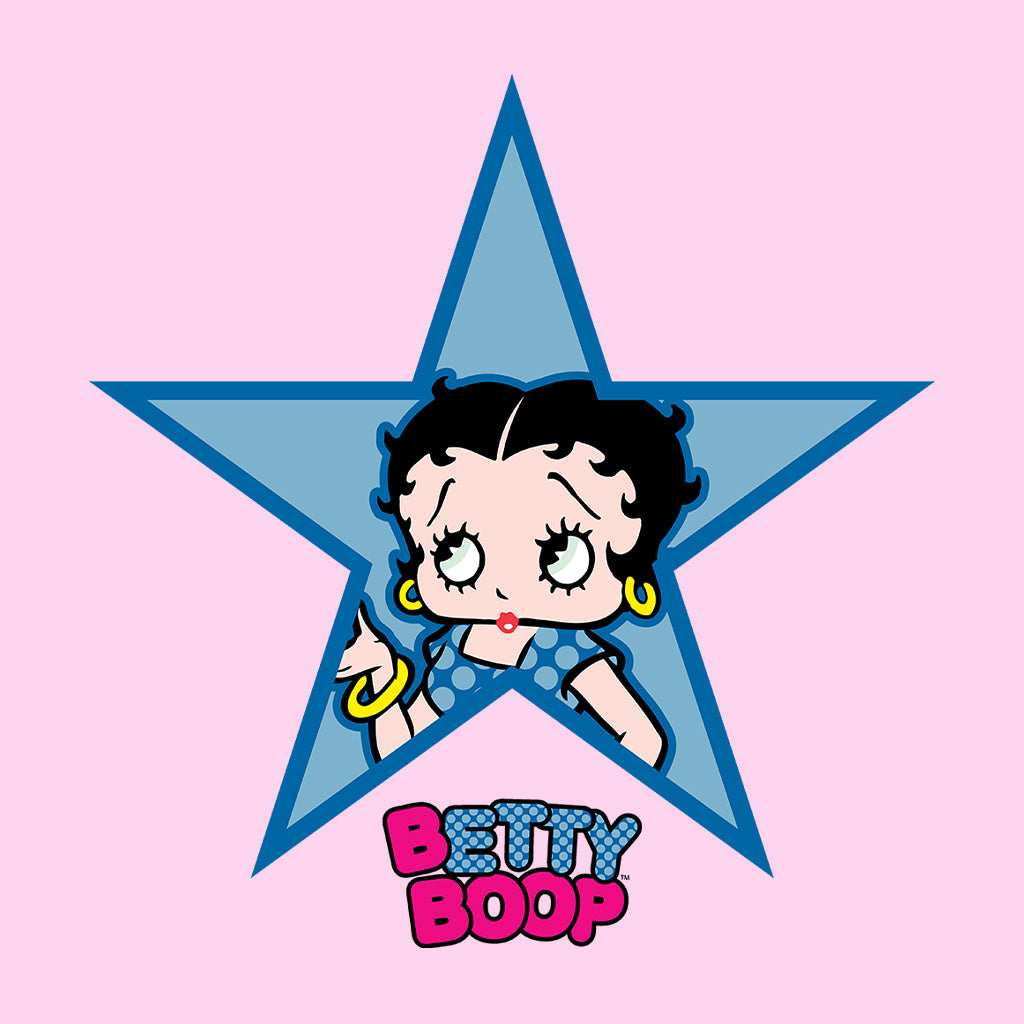 Betty Boop Big Blue Star Kids T-Shirt