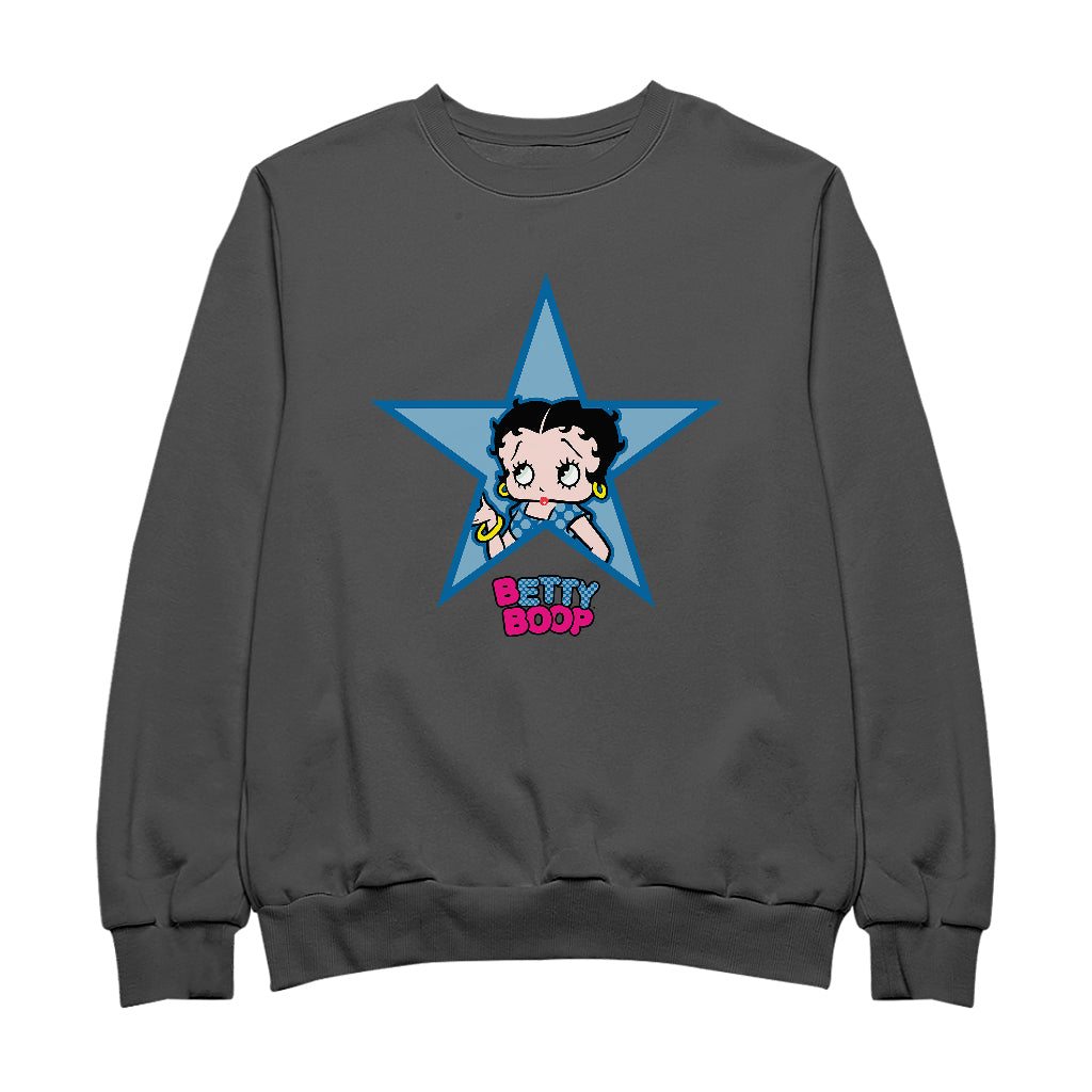Betty Boop Big Blue Star Men's Sweatshirt