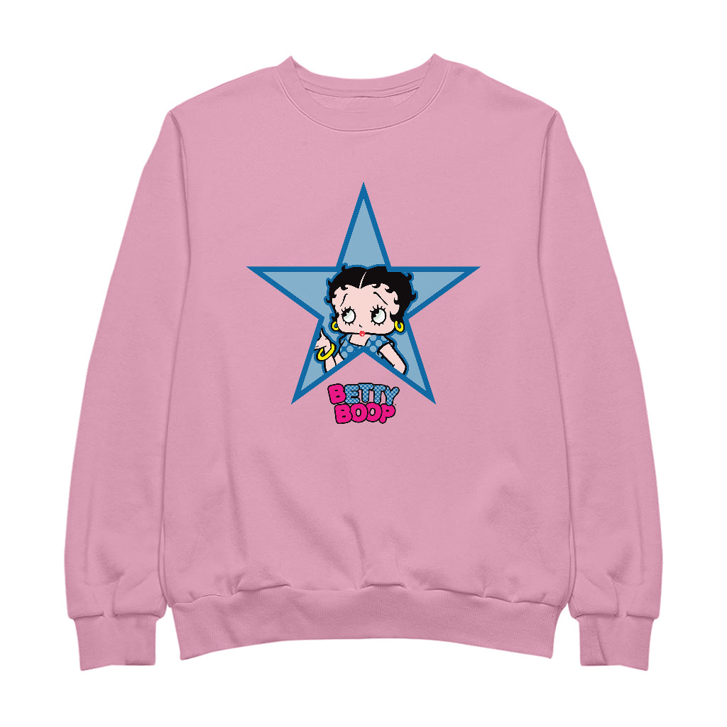 Betty Boop Big Blue Star Men's Sweatshirt