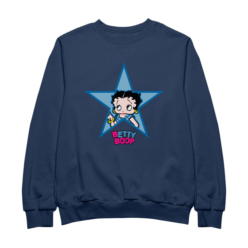 Betty Boop Big Blue Star Men's Sweatshirt