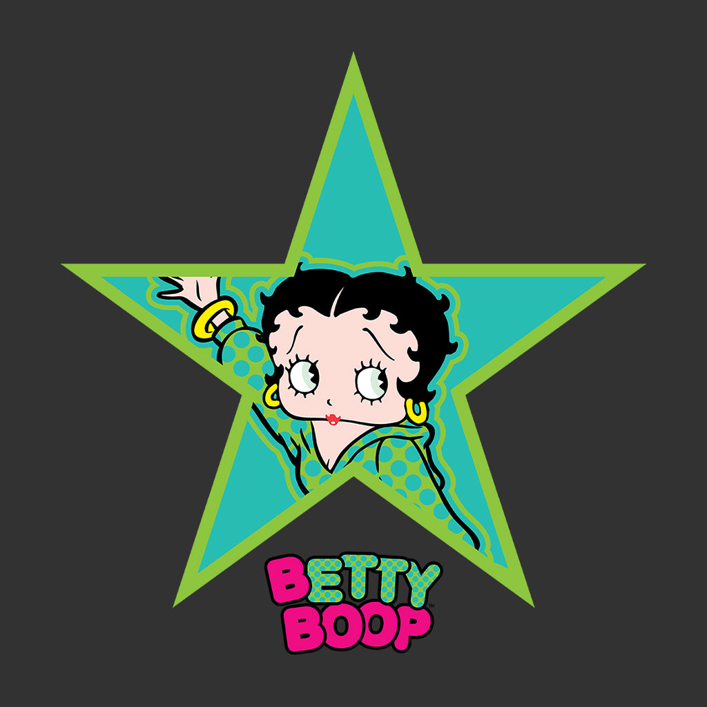 Betty Boop Big Green Star Kids Hooded Sweatshirt