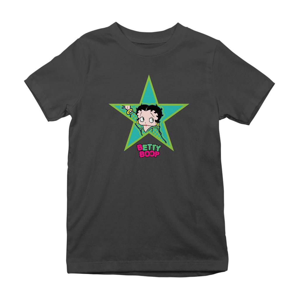 Betty Boop Big Green Star Kids T-Shirt